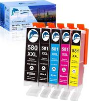 GoToners XXL kasetės suderinamos su Canon 580 581 PGI-580 CLI-581 spausdintuvo kasetėmis, skirtomis Canon Pixma TR8550 TS705 TS6350 TS6350a TS705a TS6351 TS6250 TS6150 TS9550 TS6151 TS6255 1 TR85 00 TR7550