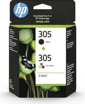 HP 305 (6ZD17AE) originali spausdintuvo kasetė, 1 x juoda, 1 x spalvota, skirta HP DeskJet 2300, 2700, 2800, 4100, 4200 serijų, HP DeskJet Plus 4100 serijos, HP ENVY 6010, 6020, 6030, 6400 serijos, HP ENVY Y Pro