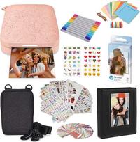 HP Sprocket nešiojamasis momentinių nuotraukų spausdintuvas, 5,1 x 7,6 cm, rausvai rožinės spalvos