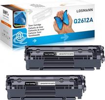 LOSMANN 2 x tonerio kasetės, suderinamos su Q2612A 12A FX9 FX10 CAN703, skirtos HP Laserjet 1010 1012 1015 1018 1020 1022 1022N 1022NW 3015 3015AIO 3020 3020AIO 3020 3020AIO 3020 3020AIO 3020 030 3 030AIO 3050 3050Z