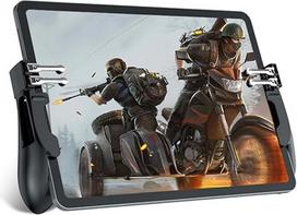 Ozkak Mobile Controller Tablet [6 Fingers] Game Controller 4 Trigger vereinfachter Tablette PC Gamecontroller Joystick für PUBG COD Android iOS iPad Dicke weniger als 10 mm