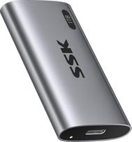 SSK 1 TB išorinis SSD kietasis diskas, nešiojamasis SSD iki 550MB/s greitas išorinis SSD USB 3.2 Gen2 USB C SSD "iPhone 15/Pro", "Windows", "Mac", "Android" su LED lemputėmis, apdaila, išmanusis palaikymas
