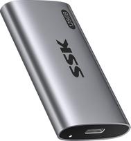 SSK 128GB išorinis SSD kietasis diskas, nešiojamasis SSD iki 550MB/s greitas išorinis SSD USB 3.2 Gen2 USB C SSD "iPhone 15/Pro", "Windows", "Mac", "Android" su LED lemputėmis, apdaila, išmanusis palaikymas