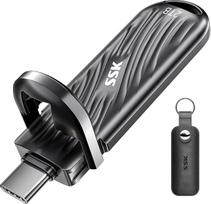 SSK USB 2TB išorinis SSD diskas su iki 2000MB/s, C tipo išorinis kietasis diskas, kietasis diskas, USB 3.2 Gen 2X2 atminties kortelė iPhone15/16 Pro ProRes Mac/WTG/Android, cinko lydinys