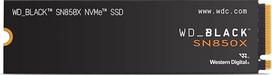 WD_BLACK SN850X NVMe SSD 4 TB vidinis SSD (atmintis žaidimams, PCIe Gen4 technologija, skaitymas 7300MB/s, rašymas 6600MB/s), juodas, standartinis