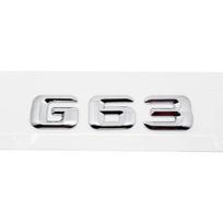 3D raidės automobilio lipdukas Modifikuotas galinio bagažinės emblema ženkliukas G klasei G63 G65 G200 G230 G300 G350 G400 G500 G550 Logotipo lipdukas G63 sidabras