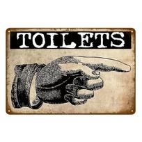 Vintažinis tualeto ženklas Juokingas metalinis skardos ženklas plokštelė WC tualetas Tualetai Sienos Menas Baras Klubas Vonios kambarys Tualetas Tualeto sienų apdaila 20x30cm