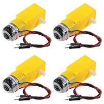 4pcs TT Motor Electric Motor DC 3V-6V Dual Shaft Geared Motor Gearbox Engine Motor for Smart Car Robot Toys Cars Chassis Models with cable