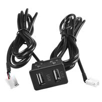 3.4*2.2cm USB Lizdas 4pin+6pin ABS Juodas Tiesioginis Montavimas