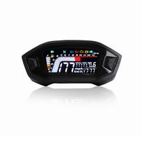 Motociklo spidometras Universalus tachometras LCD skaitmeninis degalų lygio matuoklis 1,2,4 cilindrams juoda