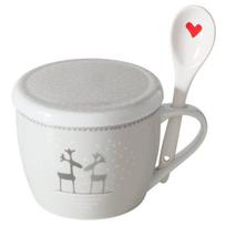 Kalėdinis didelis puodelis su dangteliu ir šaukštu LOVELIES, 600 ml