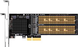 GLOTRENDS PA20 2 prievadų M.2 NVMe į PCIe 3.0 X4 adapteris su PCIe suskaidymo funkcija, palaiko 22110/2280/2260/2242/2230 dydį, palaiko "Soft RAID
