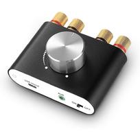 Mini Bluetooth 5.0 galios stiprintuvas, stereo Hi-Fi skaitmeninis stiprintuvas 2.0 kanalų 50W × 2 su Aux/USB/Bluetooth įvestimi, belaidis garso imtuvas, kompiuterio garsas