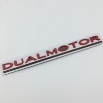 3D Metalinis DUAL MOTOR Logotipas Modeliams 3 S X Roadster P75D P85D P90D P100D Automobilio Galinės Bagažinės Lipdukas Emblema Raidinis Ženkliukas Stiliaus Aksesuarai raudona