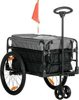Homcom 2-in-1 dviračių priekaba su 20 colių pneumatinėmis padangomis 40 kg keliamoji galia
