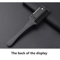 Hair Comb Carbon Hair Brush Professional Salon Hairdressing Barbers Handle Brush With Razor Blades DIY Styling Tools