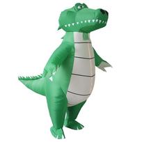 Didelis pripučiamas krokodilo kostiumas, suaugusiems One size (150-190cm) žalia
