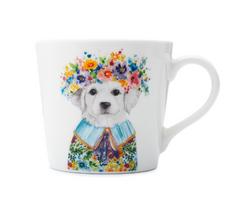 LifetimeBRANDS porcelianinis puodelis "Puppy", 380 ml