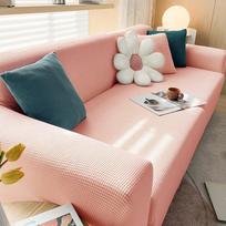 Four Seasons Armrest Sofa Cushion Simple and Universal Thickened Sofa Cover All-inclusive Universal Elastic Fabric Sofa Cover Full Cover S rožinė