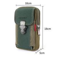 Oxford Cloth Waist Pocket Male Outdoor Bum Bag Purse Business Mobile Phone Bag Running Pouch Travel Camping Bags žalia