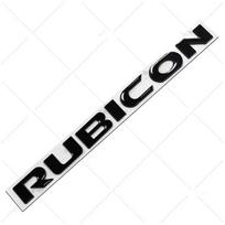 Metalo automobilio Rubicon logotipas bagažinės sparno durų lipdukai emblema ženklelis lipdukas Wrangler Unlimited TJ JK TJ YK JL XJ aksesuarams juoda