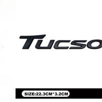 Automobilio galinės emblemos lipdukai, priekinio variklio dangčio logotipo lipdukai TUCSON 22.3cm juoda