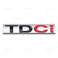 3D Metalo TDCI Automobilio Priekinės Grotelių Ženklelis Galinės Bagažinės Emblema Lipdukai Decals For F//o/rd Kuga Explorer Transit Aksesuarai Badge Sticker sidabras