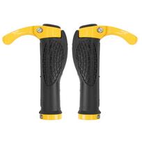 Electric Scooter Rubber Handlebar Grip Ergonomic Anti Skid Lock on Handle Cover Aluminum Alloy for Kaabo Wolf Modifited Parts geltona