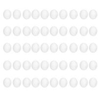 50 vnt. Balandžių Dirbtiniai Kiaušiniai Plastikiniai Kieti Imitaciniai Kiaušiniai Balandžių Veisimui Perinimui white