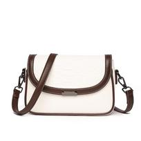 Small Genuine Leather Messenger Bag for Women Crocodile Pattern Shoulder Bag Crossbody Bag