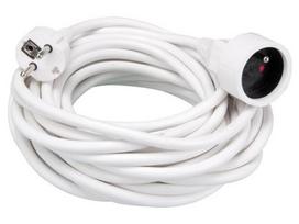 EXTENSION CABLE - 10 m - WHITE - 3G1.5 - FRENCH SOCKET