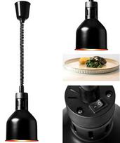 Royal Catering Infraraudonųjų spindulių IR maisto šildymo lempa, pakabinama, juoda, skersmens. 17 cm 250 W