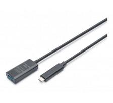 Digitus | Active USB 3.2 Gen2 10G extension cable | DA-73113 | USB-C to USB-A