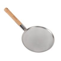 Smulkus tinklelis nupiltuvui su medine rankena 304 nerūdijančio plieno lengvas nešiojamas didelėmis skylutėmis 26cm/10.2in Diameter white