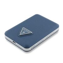 Guess PU Grained Triangle Logo MagSafe Powerbank 5000mAh mėlynos spalvos