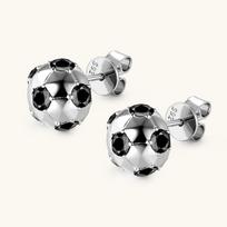 Gica Gema Asmenybė Mada Futbolas Juodi Moasanito Auskarai Europa Ir Jungtinės Valstijos Nauji Gerbėjų Auskarai S925 Sterlingo Sidabro Auskarai 0.6 Carats+0.6 Carats balta