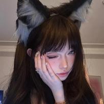 Wolf Ear Neutral Headband Beast Ear Fox Plush Cat Ear Hairpin Handmade Halloween Headgear Dog Cos Tide