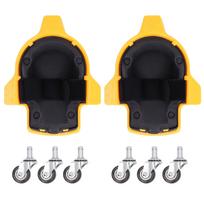 1 Pair Rolling Knee Pads Multifunctional Soft Lining Yellow Sliding Kneeling Cushion with Universal yellow