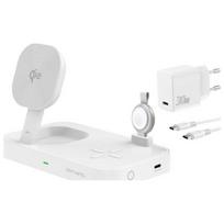 4smarts Qi2 Trident charging station with MFI fast charger for Apple Watch, white