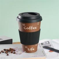 Karščiui atsparus pluošto puodelis Kavos puodeliai su silikoniniu dangteliu Arbata Pienas Meškiukas Puodelis Drinkware Vandens butelis 470ML One Size rožinė