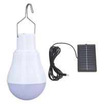 Solar Light Bulb Solar Panel LED Bulb ABS White Light 500mAh Battery Hook Design Solar Light for