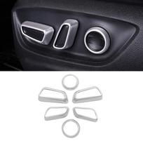 6 VNT ABS Automobilio Sėdynės Reguliavimo Jungiklio Rankenėlės Apdailos Dangtelio Lipdukai Toyota RAV4 XA50 Hybrid 2019 2020 2021 2022 2023 2024 RAV 4 sidabras