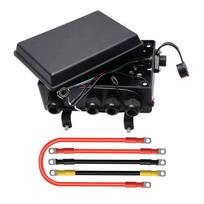 12V gervės solenoido valdymo kontaktorius su iš anksto laidais dėžute 8000-17000 elektrinėms ATV UTV gervėms  Kontaktorius juoda