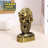 Naujas populiarus Merlion modelis metalo dirbiniai dekoracija Singapūro turistiniai suvenyrai Pasaulio paminklo pastato modelis biuro dekoracija beige