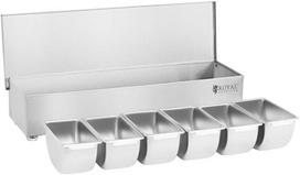Royal Catering Barmeno indas gėrimų priedams + 6 indų įdėklai, nerūdijantis plienas