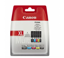 Canon PGI-550XL PGBK/CLI-551 (6431B009) Rašalinių kasečių komplektas, PGBK/C/M/Y/BK