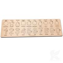 Montessori edukacinė dėlionė su skaičiais ir formomis