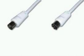 ASSMANN TV Antenna Cable, IEC/M to IEC/F, Straight, 9.5MM, double shielded, Braiding 96×0.12, 90DB Length 1.5M, white