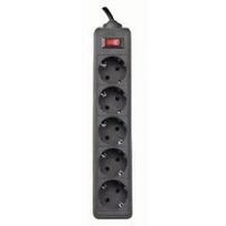 Defender Surge protector for 5 sockets, cable 3.0m. Black with grounded connection and safety switch, Schuko – C13, ES3BL 99485 4712279994855