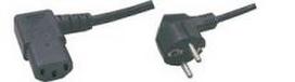 Manhattan, Power cable, computer – wall socket, Schuko – C13, 90 degree angle, Black, 2m, 314718